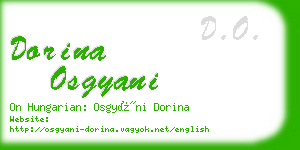 dorina osgyani business card